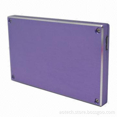 HDD Enclosure, 2.5-inch SATA to USB Enclosures, Made of Metal, with High-glossy Surface Treatment